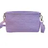 Diseño de Nicho Bolso Pequeño Tejido de Bloques de Color Billetera para Mujer Retro Hueco para Llaves Bolso Cruzado Pequeño Bolsa de Almacenamiento