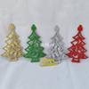 Árbol de Navidad con purpurina de colores, colgante para escritorio, adorno decorativo, pequeño árbol de Navidad de 16/20 cm