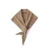Novo Cachecol de Tricô 100% Caxemira para Mulheres, Cachecol Triangular para Pescoço, Proteção para o Pescoço, Quente e Versátil, Cor Sólida, Pequeno Cachecol de Pescoço para Outono e Inverno