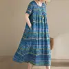 Vestido ligero de algodón y seda talla grande 100 kg vestido de verano para madres, vestido largo casual de corte holgado para mujer hecho de rayón