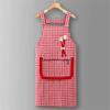 Delantal de Mujer de Cocina Overol de Manga Larga Ropa de Trabajo de Algodón de Manga Larga para Cocinar Anti-manchas Transpirable Resistente al Desgaste Moda Nuevo Estilo