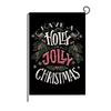 Bandera navideña de lino para jardín transfronteriza de Amazon, con estampado de árbol de Navidad y letras a cuadros, decorativa para patio al aire libre.