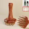 Escova Meridian de Latão para Massagear o Abdômen, Adequada para Massagem Corporal Completa, Escova Meridian Abdominal, Pente de Massagem Meridian para Raspagem da Cabeça