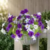 Amazon Flores Artificiais para Exterior Flores de Simulação Flores de Imitação Glória da Manhã Flor de Seda para Vasos Externos Decoração de Jardim em Casa Varanda