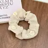 Goma de pelo scrunchie versátil de gran tamaño estilo coreano para mujer, banda elástica de encaje de alta elasticidad estilo perezoso para coletas bajas
