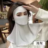 Beber Água é Possível com Esta Máscara Facial Completa de Proteção Solar, Proteção para o Pescoço, Máscara Facial com Proteção Solar de Seda Gelada, Proteção Uv de Verão, Estilo Respirável e Fino