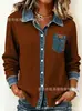 2026 Comércio Exterior Transfronteiriço Amazon Site Independente Moda Feminina de Verão Camisa de Manga Longa com Estampa Xadrez Roupas Femininas
