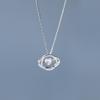 Collar de Corazón Diamante Planeta de Plata Esterlina S925 Nalan Diseño Joyería para el Cuello para Mujer Y01213