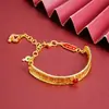 Nova Pulseira de Ouro com Areia do Vietnã Tendência Nacional Linha de Zircônio Meia Pulseira Joia Design de Nicho Sentido de Design Sem Descoloração a Longo Prazo Primeira Joia