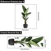 Plantas Verdes Simuladas Planta Tropical Envasada Adesivos de Parede Decoração de Entrada para Sala de Estar Papel de Parede de PVC Adesivos Autoadesivos para Quarto