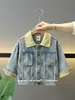 1513 Chaqueta de Mezclilla para Niños Nuevo Estilo Coreano Chaqueta Casual Suave para Niños de Edad Media Primavera y Otoño Top Elegante de Moda