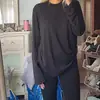 De Telas Mágicas y Recortes de la Hermana Jin Cuello Redondo Holgado Manga Corta Manga Larga Pantalones Cortos Ropa de Casa