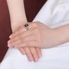 Un Ciervo Plata Esterlina S925 Cera de Abejas Púrpura Sangre Retro Anillo Hebilla Ping An Estilo Nacional Anillo de Temperamento