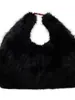 2026 Nueva Bolsa de Felpa de Invierno Transfronteriza para Mujer, Bolso Versátil de Moda Tipo Dumpling, Bolso de Mano, Bolso Cruzado de Hombro Casual a la Moda