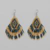 Pendientes bohemios étnicos retro transfronterizos con cuentas de arroz MGB y borlas de diamantes tejidas a mano para mujer