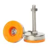 Máquina de mascarillas pie fijo pie de ajuste industrial pesado máquina pie de goma amarillo Copa pie de soporte ajustable a prueba de golpes m16