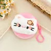 Porta-moedas de Gatinho de Pelúcia Desenho Animado Estudante Portátil Fofo Mini Pequena Bolsa Pingente Bolsa para Guardar Fones de Ouvido