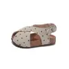 Zapatos de Verano de Moda para Niños con Estampado de Lunares y Leopardo, Sandalias Infantiles con Tira Cruzada, Zapatos Romanos Cerrados para Niñas Estilo Birkenstock, Zapatos para Bebés de Verano