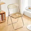 Banqueta Fashion, Cadeira de Maquiagem Celebridade da Internet, Cadeira para Fotos, Cadeira Dobrável Portátil para Casa, Cadeira de Jantar em Acrílico, Cadeira Transparente