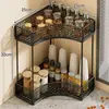 Estante de Almacenamiento para Esquina de Encimera de Cocina, Trípode de Esquina con Forma de Arco para Escritorio del Hogar, Estante de Almacenamiento para Botellas de Especias