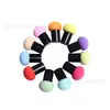 Mango negro cabeza de hongo herramienta de belleza esponja puff portátil cojín de aire BB húmedo y seco sin látex puff de maquillaje