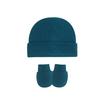 Comercio Exterior Más Vendido Gorro de Punto Acanalado de Color Sólido para Bebé con Dobladillo Gorro de Poner Juego de Manoplas Anti-Rayaduras Gorro Lindo para Bebé Recién Nacido