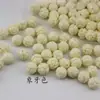 Acessórios de pingente de pulseira de núcleo de lótus de cinábrio grandes, médios e pequenos comuns, contas de cinábrio perfuradas, acessórios DIY, atacado