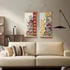 Nuevo Estilo Chino Festivo de Año Nuevo Atrae Fortuna Cinco Vías Dios de la Riqueza Pintura Colgante para Sala de Estar, Dormitorio, Pared de Entrada Decoración Pintura Adorno Colgante