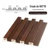 Painéis de Grelha de Fibra de Madeira de Bambu, Painéis de Grelha para Paredes de Fundo, Painéis de Parede WPC, Painéis de Parede de Fibra de Madeira de Bambu, Fabricante de Painéis Ondulados