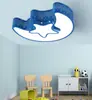 Luz de Estrela e Lua Luz Moderna Simples Arte em Luz LED Sem Fio Controle Remoto Luz de Teto Estrela e Lua Luz de Quarto Luz Infantil