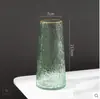 Vaso de Pintura Dourada Celebridade da Internet Vidro Transparente Sala de Estar Ornamentos de Flores Decorativos Criativo Simples Nórdico Flor de Água Arranjo
