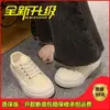 Tênis de Lona com Solado Grosso Preto, Estampa de Grou Branco, Feminino, Novo Design 2026 Primavera/Verão, Sentido de Design, Nicho, Estilo de Hong Kong, Versátil, Casual para Estudantes