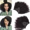 Extensões de cabelo com presilha afro cacheado Xuchang peruca de cabelo transfronteiriça
