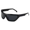 Han Meng Gafas de Sol de Montar con Marco Grande Estilo Y2K Gafas de Sol Estilo Futurista para Mujer Ins Dulce Fresco Gafas Transfronterizas Europeas y Americanas