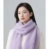 Bufanda de Color Sólido Imitación Cachemir para Mujer Otoño e Invierno Nueva Bufanda Versátil de Mohair de Color Sólido Chal Cálido Ampliado y Engrosado