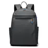 Mochila impermeable para portátil de gran capacidad, color sólido, conveniente para viajes, negocios y uso casual, para hombre