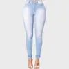 Calça Jeans Skinny Stretch Moda Europeia e Americana Amazon Wish para Mulheres