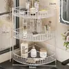 Prateleira de Banheiro Multicamadas de Canto Sem Perfuração Bancada de Vaso Sanitário Mesa de Dormitório Caixa de Armazenamento para Cosméticos