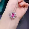 Venta al por mayor de fábrica explosiones colgante de topacio natural plata S925 incrustado piedra principal 8*10 caliente Europa y Estados Unidos una generación de cabello