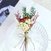 Mini Flores Naturales Estilo Bosque Transfronterizo de 12 cm, Flores Secas, Flores Preservadas, Mini Ramillete, Ramillete de Boda, Flor para Puerta de Coche