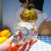 Lujo Ligero Sala de Estar Vestido Suave Colorido Calavera Doble Decoración de Halloween Artesanía de Vidrio Adornos de Cristal de Escritorio