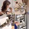 Presilhas de Cabelo de Pena e Pérola Estilo Francês Mais Vendidas, Presilhas Jacaré, Conjunto de Seis Peças Estilo Ins, Presilhas Laterais para Franja, Acessórios de Cabelo, Novo Produto Popular
