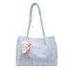 Bolso de Lona para el Trabajo para Mujer 2025 Nuevo de Moda Verano Bolso de Hombro Bajo el Brazo Bolso Tote Casual de Gran Capacidad
