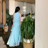 Nuevo Vestido Camisola Transparente Fresco y Elegante Estilo Chino para Mujer, Atuendo de Verano Único y Hermoso para Vacaciones y Ropa de Playa