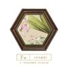 Pintura decorativa para comedor de restaurante americano, pintura colgante para entrada, fondo de sala de estar europeo, pintura mural hexagonal de flores y pájaros