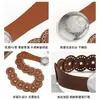Cinto Retrô Americano de Nicho Transfronteiriço Moda Feminina Cinto Decorativo com Rebites Acessórios Fivela de Liga Cinto de Garota Popular