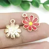 Mistura 30 Pingente de Liga Flor de Cerejeira Crisântemo Óleo Gota Vermelha Acessórios para Pulseira Colar Artesanal DIY