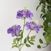 Flores Artificiales con 3 Cabezas, Hortensias de Colores para Decoración del Hogar, Arreglos de Boda y Arreglos Florales para Bodas, Hortensias Multicolor Transfronterizas