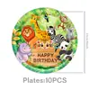 Os melhores produtos de mesa descartável com tema de animais da selva da Amazon: pratos de papel, copos de papel, guardanapos de papel e conjunto de suprimentos para decoração