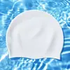 Gorro de natación impermeable para mujer, no apretado, tamaño extragrande, específicamente para cabello largo, protección de silicona cómoda para los oídos, gorro de natación para adultos para circunferencia de cabeza grande, gorro de natación para hombre
